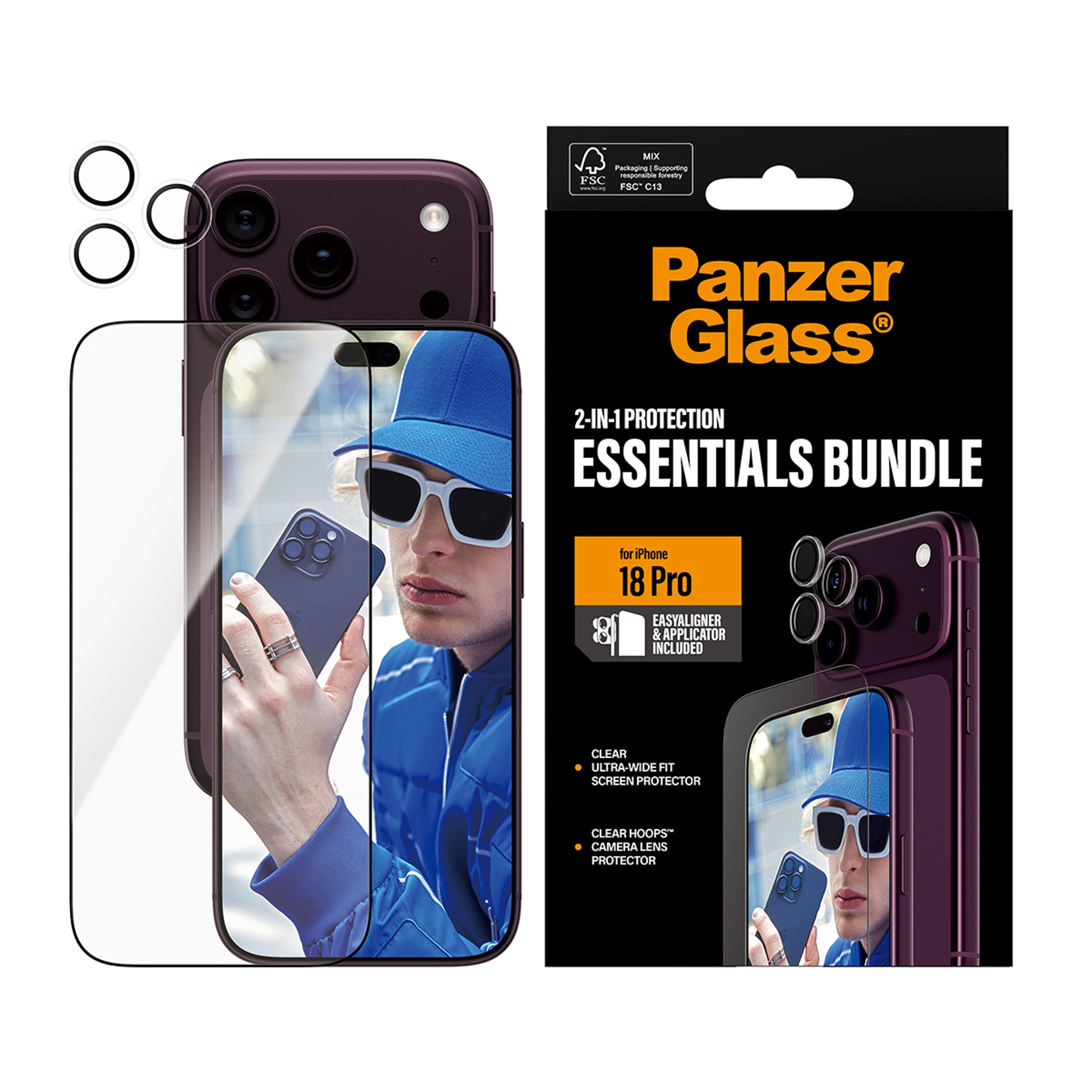 PanzerGlass® 2-in-1 Essentials Bundle iPhone 18 Pro